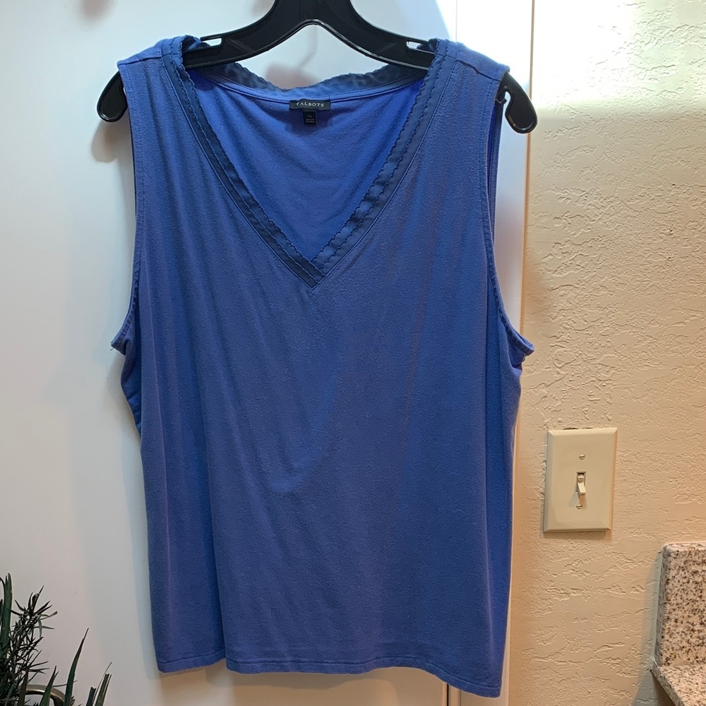 Talbots Periwinkle Blue V-Neck Tank Top